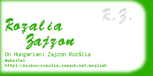 rozalia zajzon business card